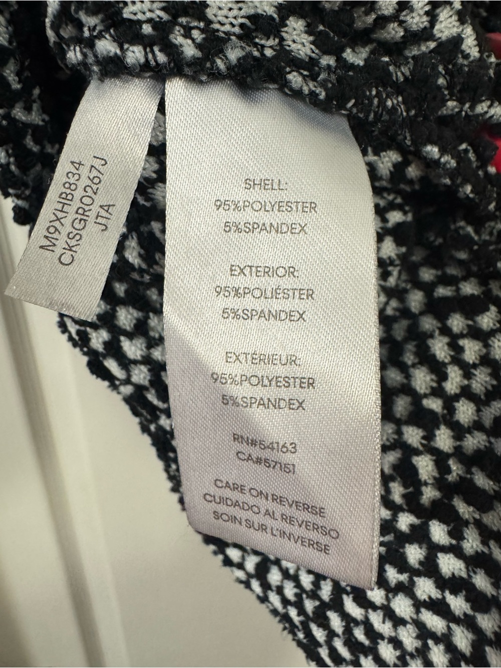 Calvin Klein Black & White Marled Funnel Neck Sweater with Snap Detail - Picture 13 of 13